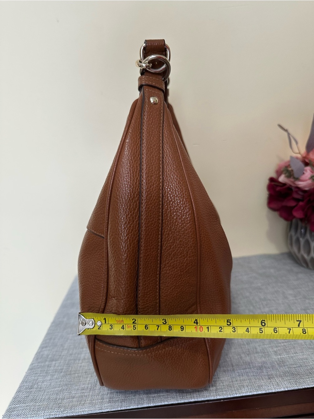 Coach Pebbled Leather Hobo Bag in Brown - Picture 5 of 6